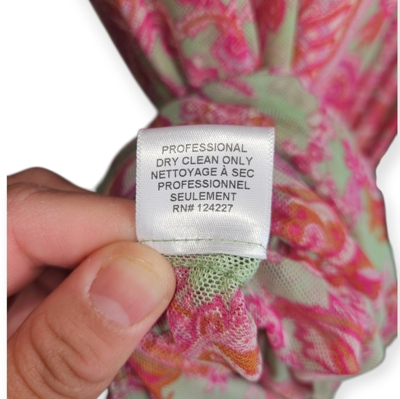 MISA Los Angeles Viviene Paisley Mesh Dress, Size XS, Pink/Green, NWT - Picture 7 of 11